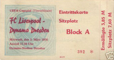 Official match ticket