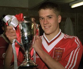 Michael Owen with FA Youth Cup 95-6