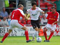 Luis Garcia during the pre season friendly at the Racecourse 